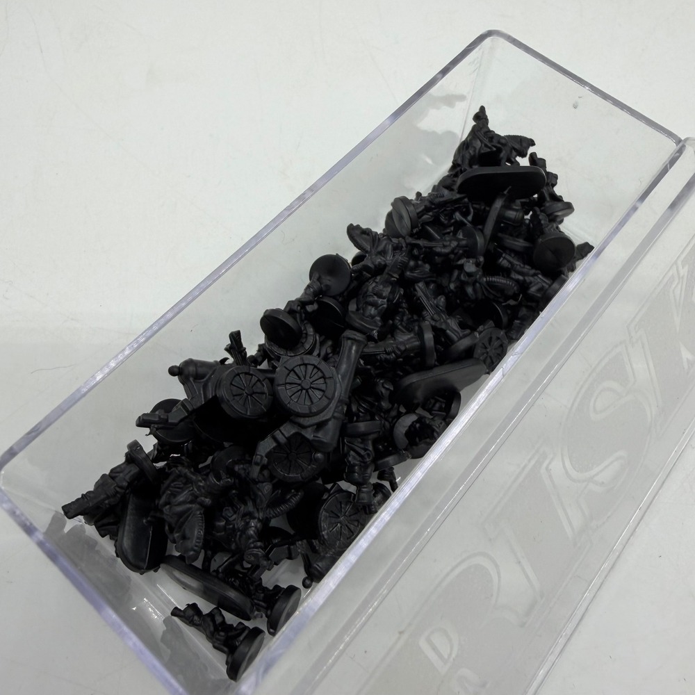 60 Black Replacement Pieces 1998 Risk Board Game Miniatures with Storage Case‎
